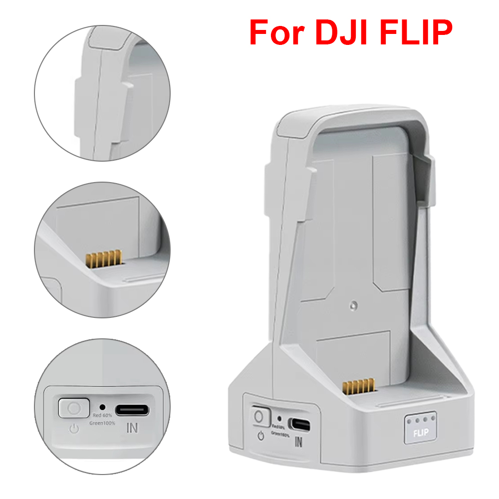 Drone Power Bank - DJI Flip用バッテリー充電器、双方向充電ハブ、縦型バトラーパワーバンク充電ステーションキット、DJI Flipドローンアクセサリー