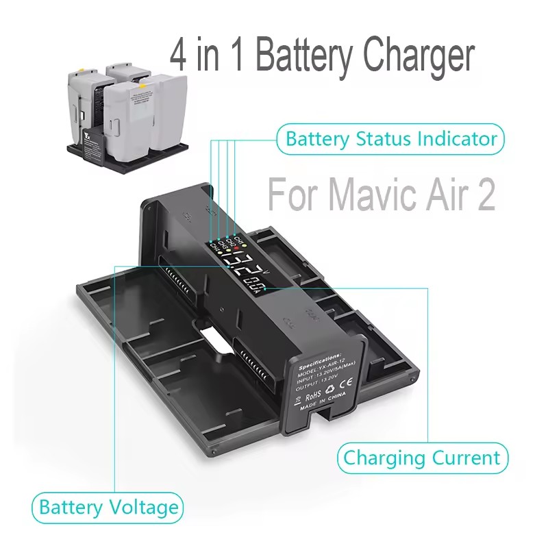 Drone Charging Hub - 4 in 1 ポータブル折りたたみ充電ハブ Mavic Air