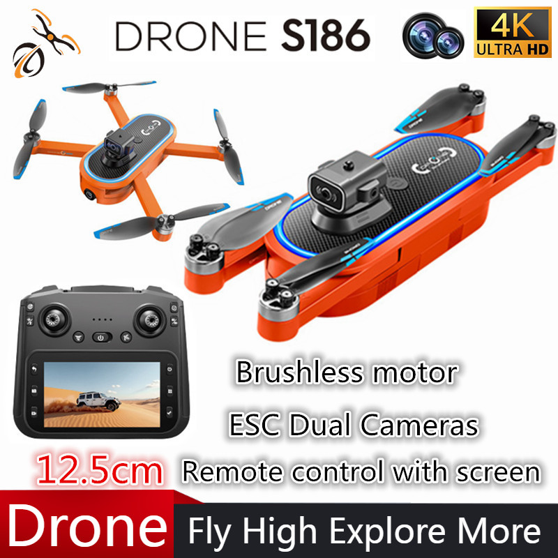 2025 S186 ドローン プロ仕様 4K HD デュアル - Drone Controller Screen のレビューと価格