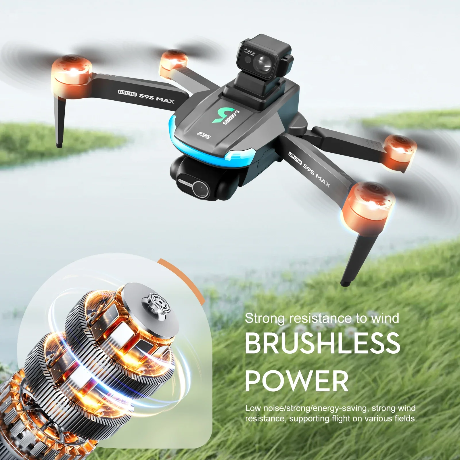 新しい S9S MAX ミニドローン 4K 2 軸 PTZ  - Drone Controller Screen のレビューと価格