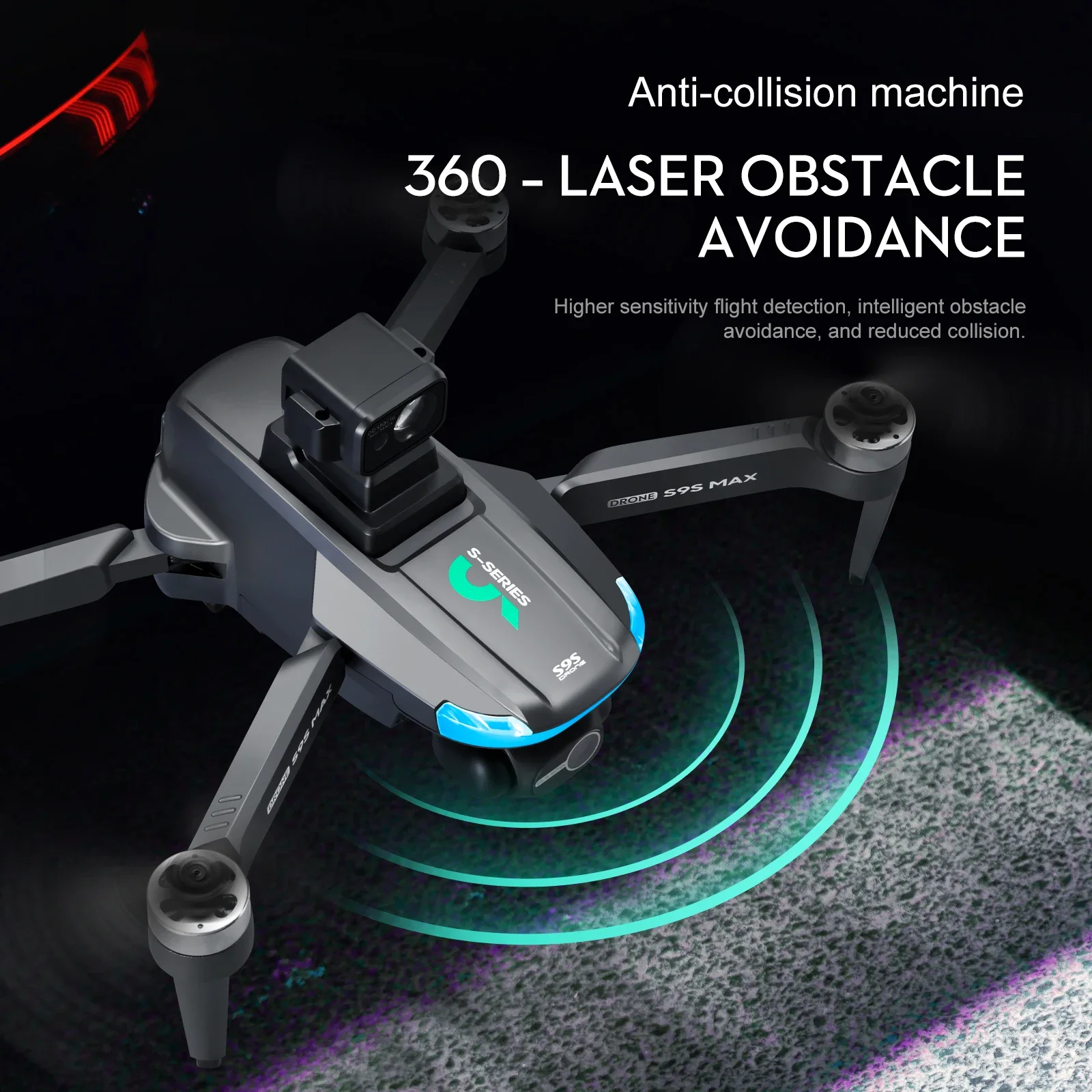 新しい S9S MAX ミニドローン 4K 2 軸 PTZ  - Drone Controller Screen のレビューと価格