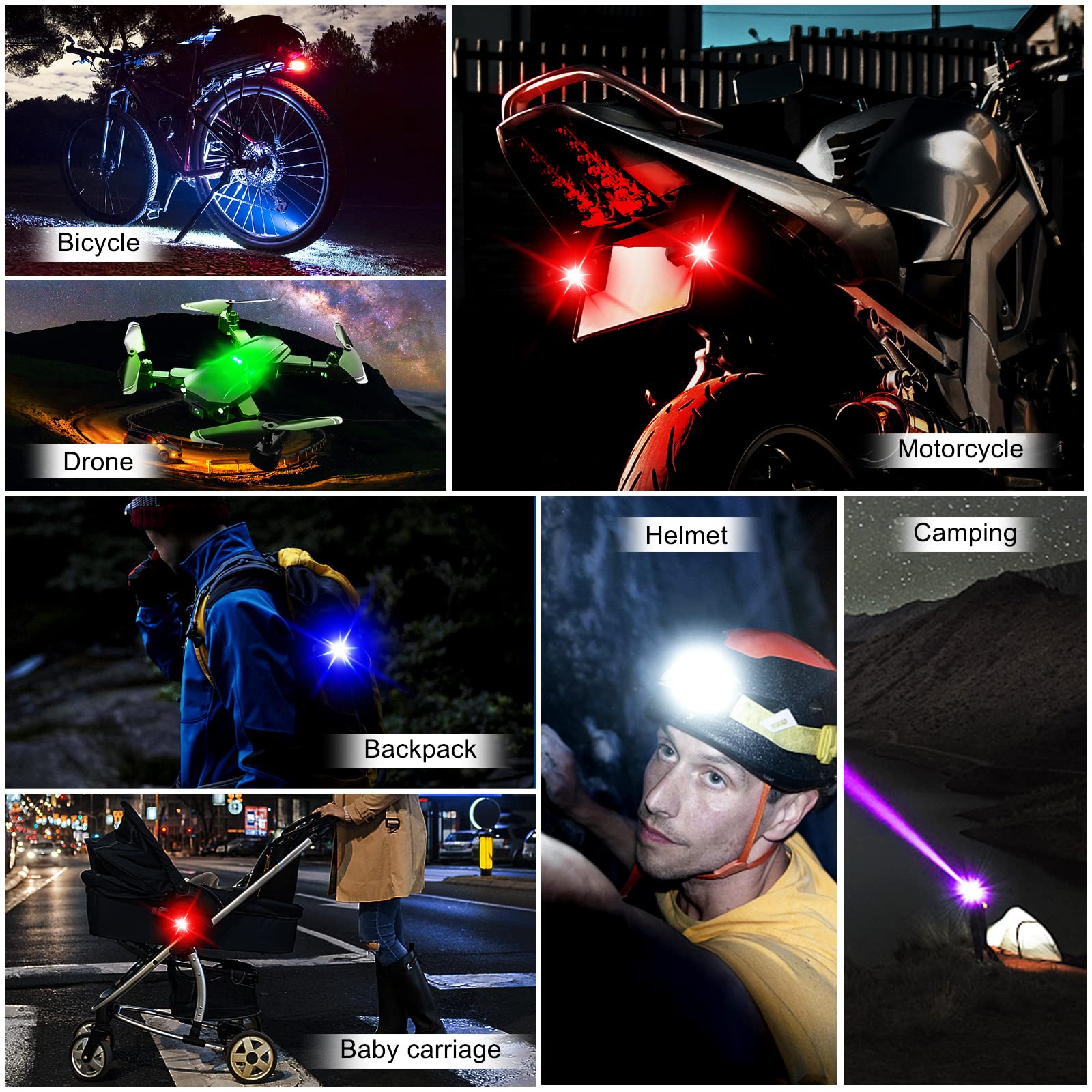 オートバイライト ドローン ストロボライト USB LED  - Drone Strobe Light のレビューと価格