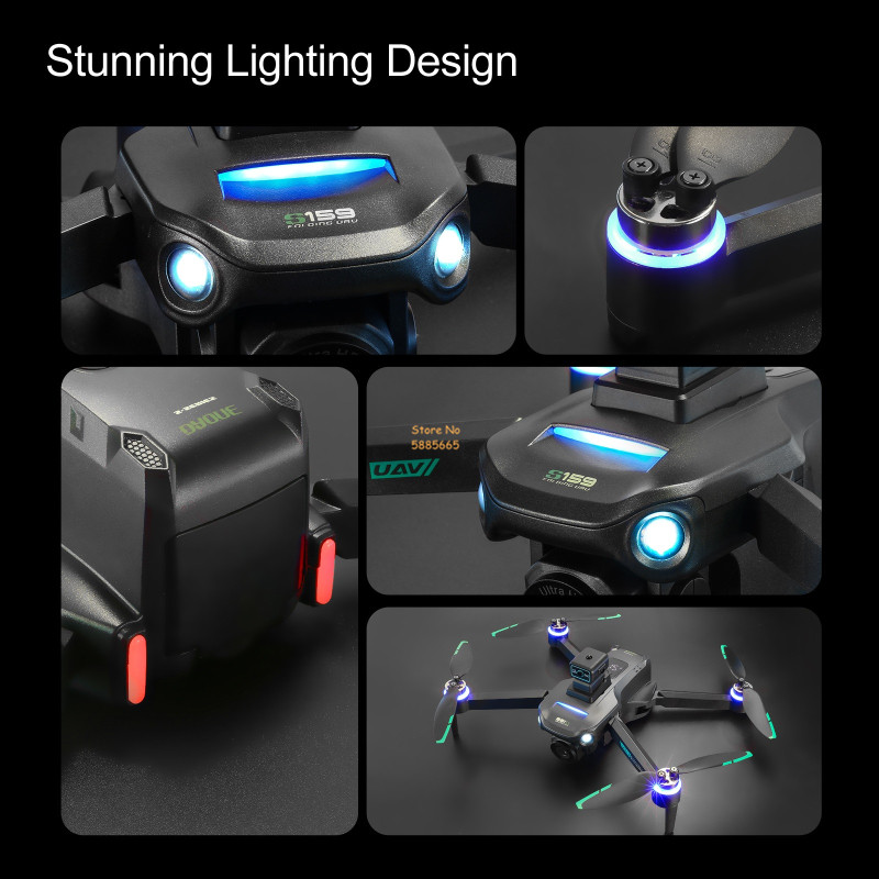 リモコン付きクワッドコプタードローン,障害物回避,LEDスク - Drone Beacon Light のレビューと価格
