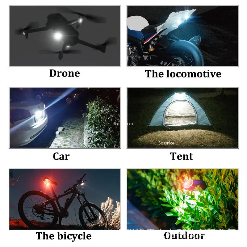 1/2 個ワイヤレス LED ストロボライトリモコン警告ラン - Drone Beacon Light のレビューと価格