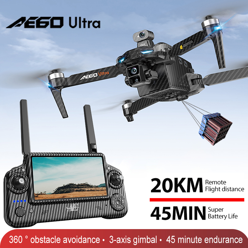 AE60 GPSドローン プロフェッショナル 8Kカメラ 3 - Drone Controller Screen のレビューと価格