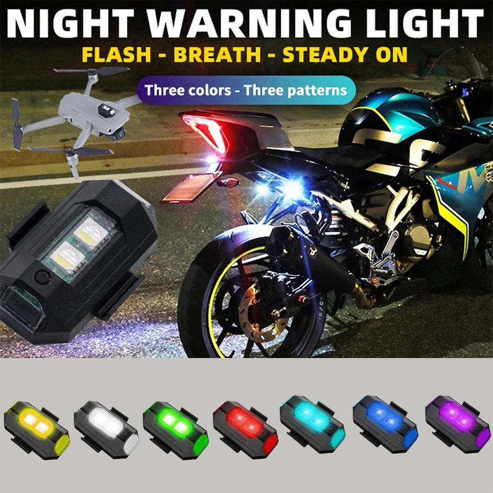 2 個ミニ LED ストロボライト装飾、7 色 LED 衝突 - Drone Beacon Light のレビューと価格